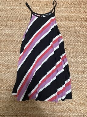 torrid Black with Pink, Red & White Diagonal Stripes